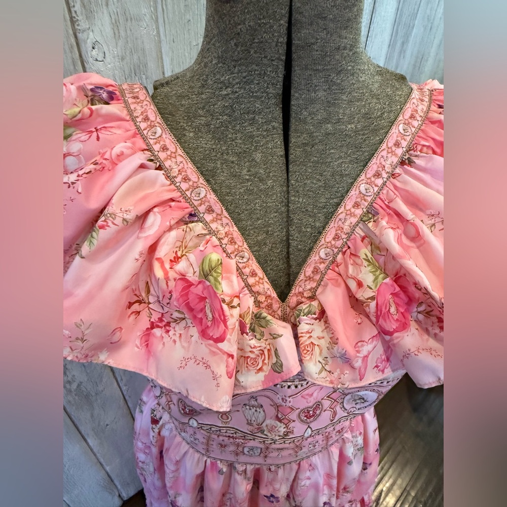 Floral Pink Women's Skirt - Picture 4 of 9